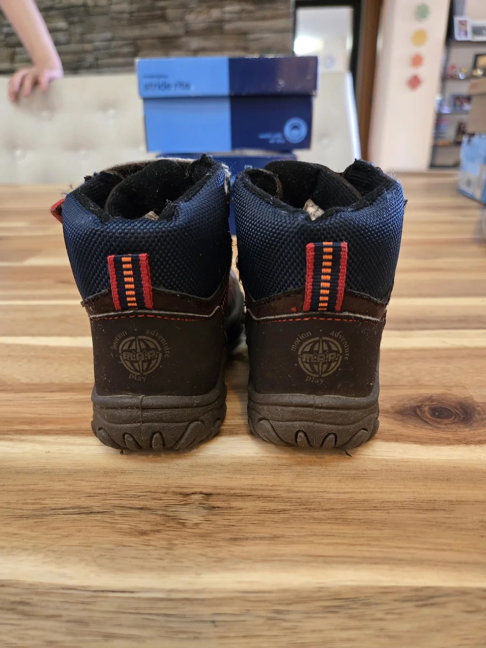 Toddler Waterproof Hiking, Winter Boots in Navy and Brown